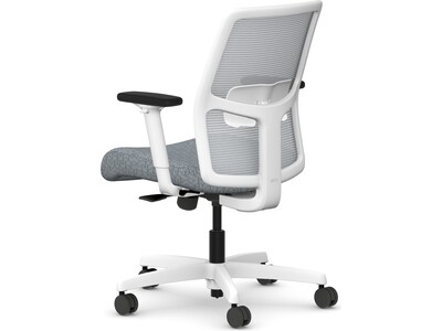 HON Ignition 2.0 Fabric/Mesh Swivel Task Chair, Basalt/Designer White (HITLMKD.Y1.A.H.IF.APX25.DW.SB.DWX)