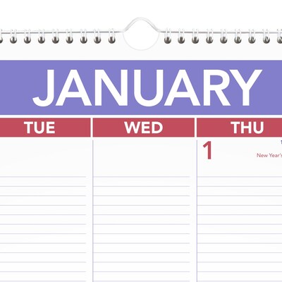 2026 AT-A-GLANCE 20" x 30" Monthly Wall Calendar, White/Purple (PM4-28-26)