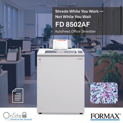 Formax OnSite FD 8502AF 24-Sheet AutoFeed Cross-Cut Commercial Shredder (FD8502AF)