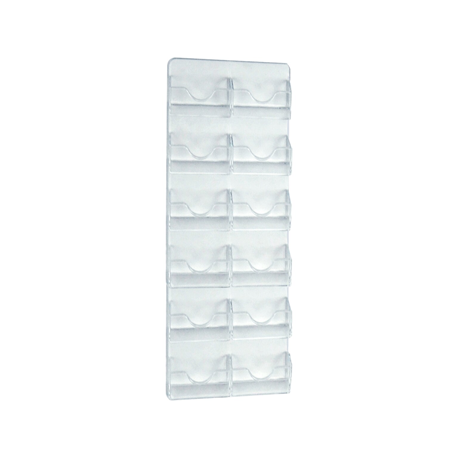 Azar Card Holder, 18x 8.25, vertical, Wall Mounted, Clear Acrylic, 2/Pack (252082)