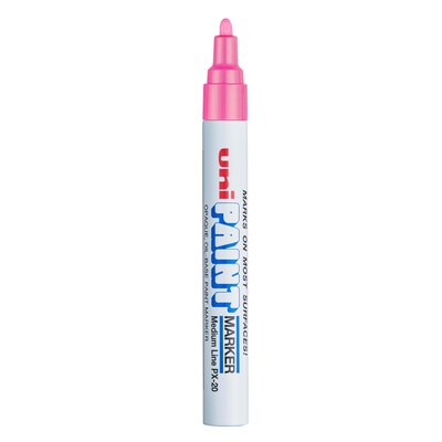 Uni Paint Medium Bullet Tip Marker, Pink, 12/Pack (63611DZ)