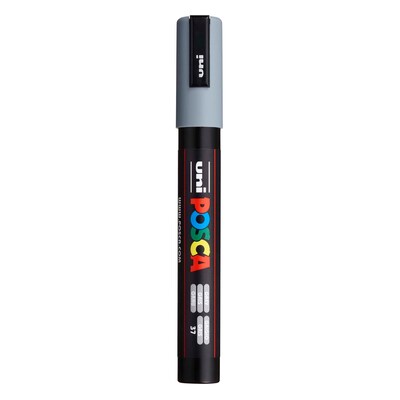 POSCA PC-5M Water Based Paint Marker, Medium Bullet Tip, Grey, 3/Pack (UBCPC5MGREY-3)