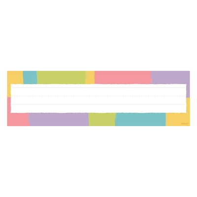 TREND Cheerful Stripes Desk Toppers Name Plates, 36/Pack, 6 Packs (T-69048-6)