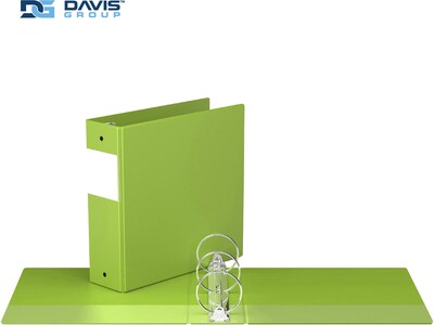 Davis Group Premium Economy 3" 3-Ring Non-View Binders, Lime Green, 6/Pack (2314-24-06)