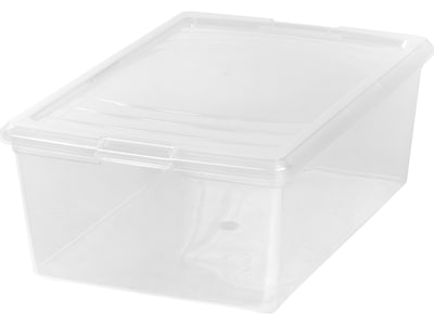 Iris Weathertight 30.6 Qt. Latch Lid Storage Bin, Clear (270016