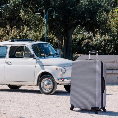 InUSA Royal 28" Hardside Suitcase, 4-Wheeled Spinner, TSA Checkpoint Friendly, Silver (IUROY00L-SIL)