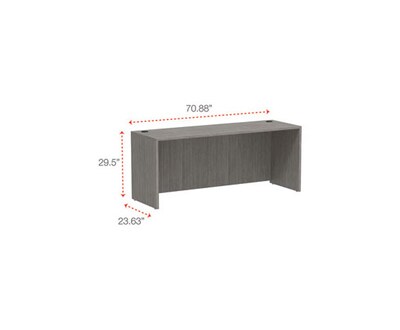Alera Valencia Series 70" Credenza Shell, Gray (ALEVA257224GY)