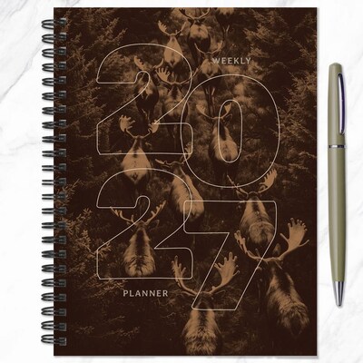 2027 TF Publishing Stampede 6.5" x 8"  Weekly & Monthly Standard Planner, Paperboard Cover, Multicolored (27-9204)
