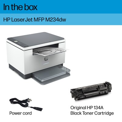HP LaserJet Pro MFP M234dw Wireless Black & White Laser Printer, All-In-One, Print, Scan, Copy, Best for Home Office (6GW99F)