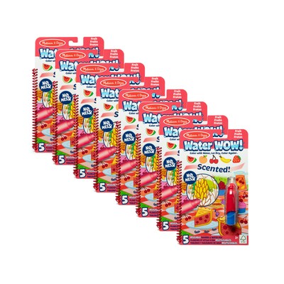 Melissa & Doug Scented Water WOW! Reusable Water-Reveal Coloring Activity Pad - Fruit (51180-CASE)