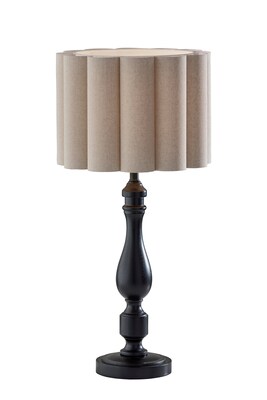 Adesso Claret 26.5H Incandescent Table Lamp, Black/Off-White (3271-01)