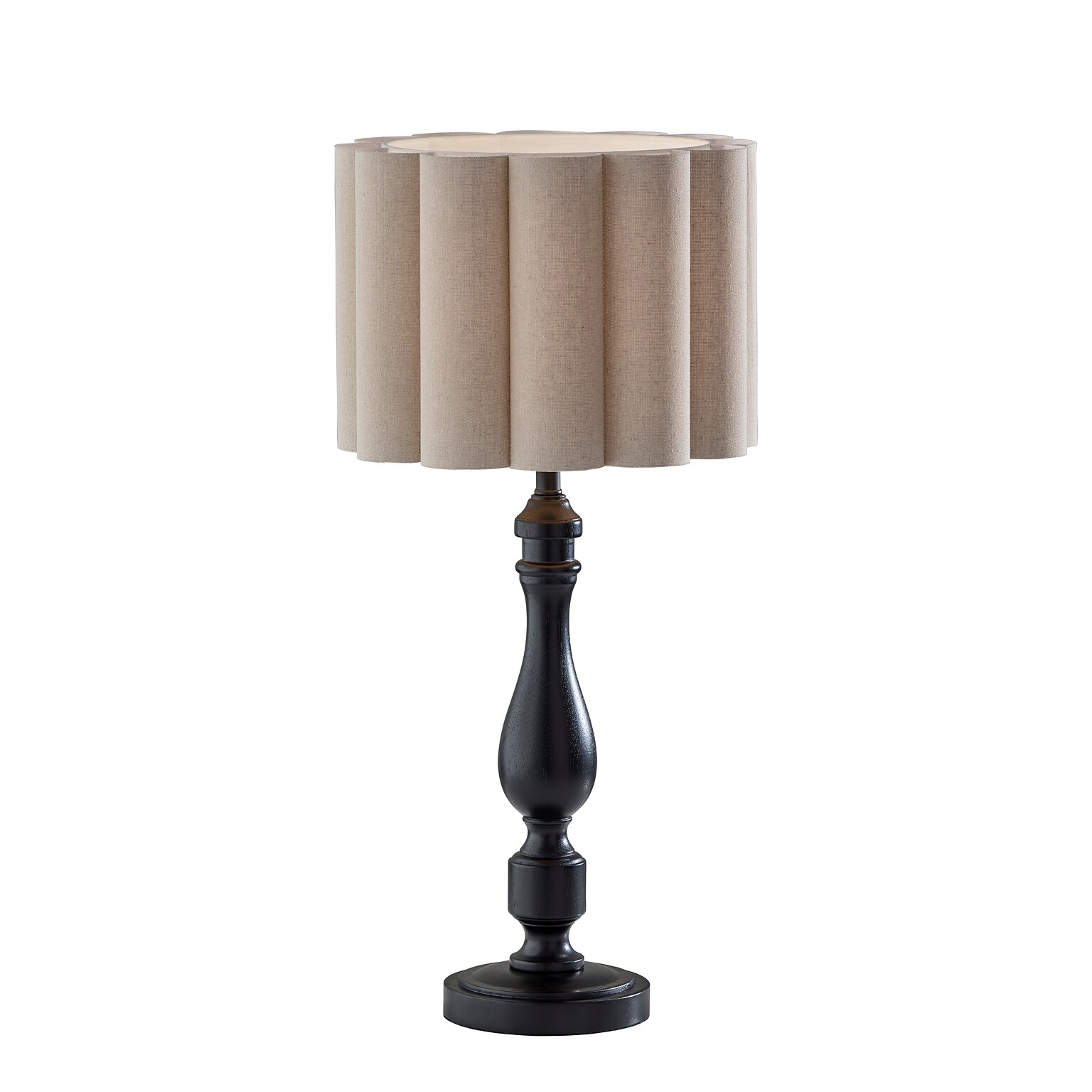 Adesso Claret 26.5H Incandescent Table Lamp, Black/Off-White (3271-01)