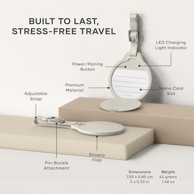 Satechi Vegan-Leather FindAll Luggage Tag, Sand (ST-LFALTW)