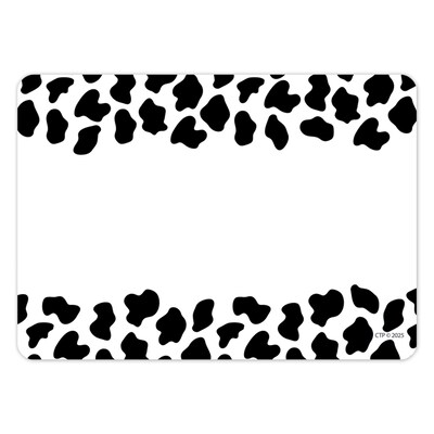 Creative Teaching Press Adhesive Farm Friends Cow Print School Name Tags, 3.5 x 2.5, 36/Pack, 3 Pa