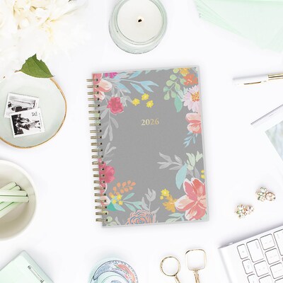2026 Blue Sky Sophie Frosted Floral 5" x 8" Weekly & Monthly Personal Planner (140088-26)
