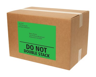 Avery Laser Shipping Labels, 8-1/2 x 11, Neon Green, 1 Label/Sheet, 100 Sheets/Box (5940)