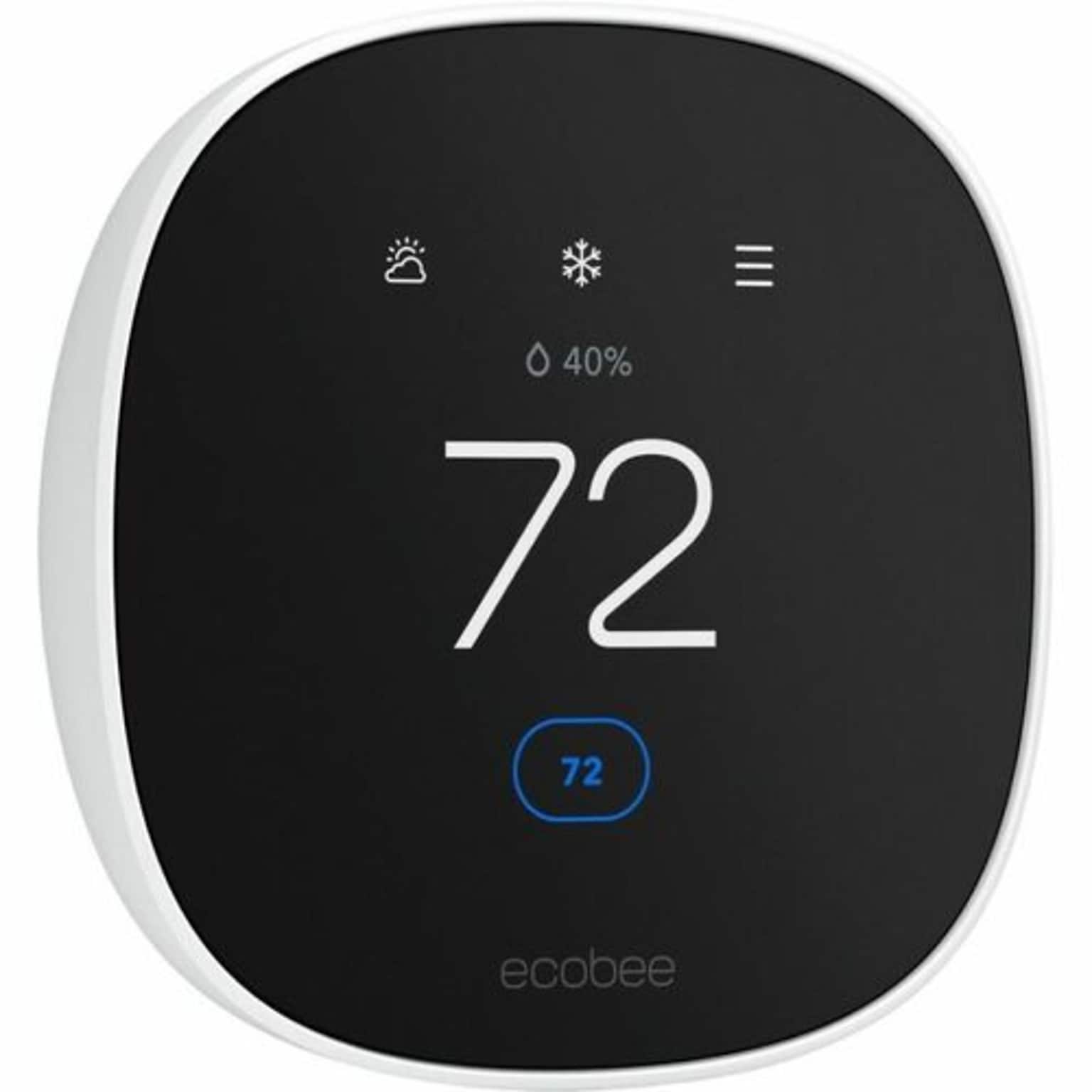 Ecobee Essential Wi-Fi Smart Thermostat, White/Black (EB-STATE7-01)