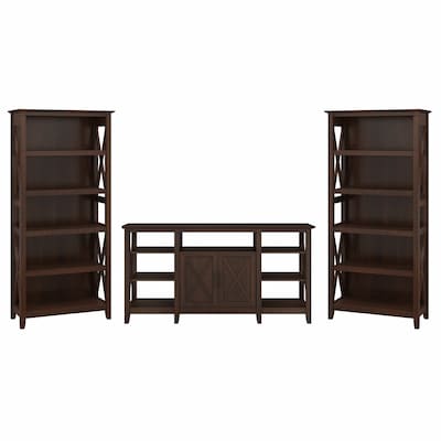 Bush Furniture Key West Console TV Stand, Screens up to 65, Bing Cherry (KWS027BC)