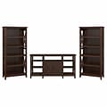 Bush Furniture Key West Console TV Stand, Screens up to 65, Bing Cherry (KWS027BC)