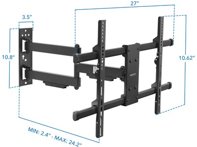 Mount-It! Full-Motion TV Mount, 110 lbs. Max. (MI-14003)