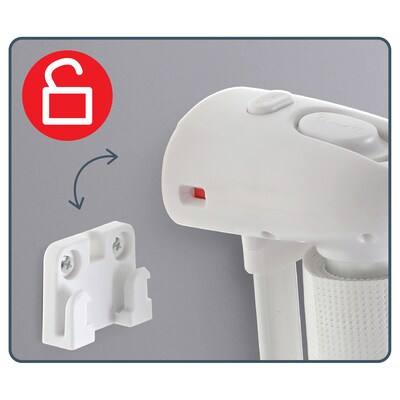 Dreambaby Glide 'N Hide Portable Extra Tall Retractable Baby Gate, White (DB-L9377)