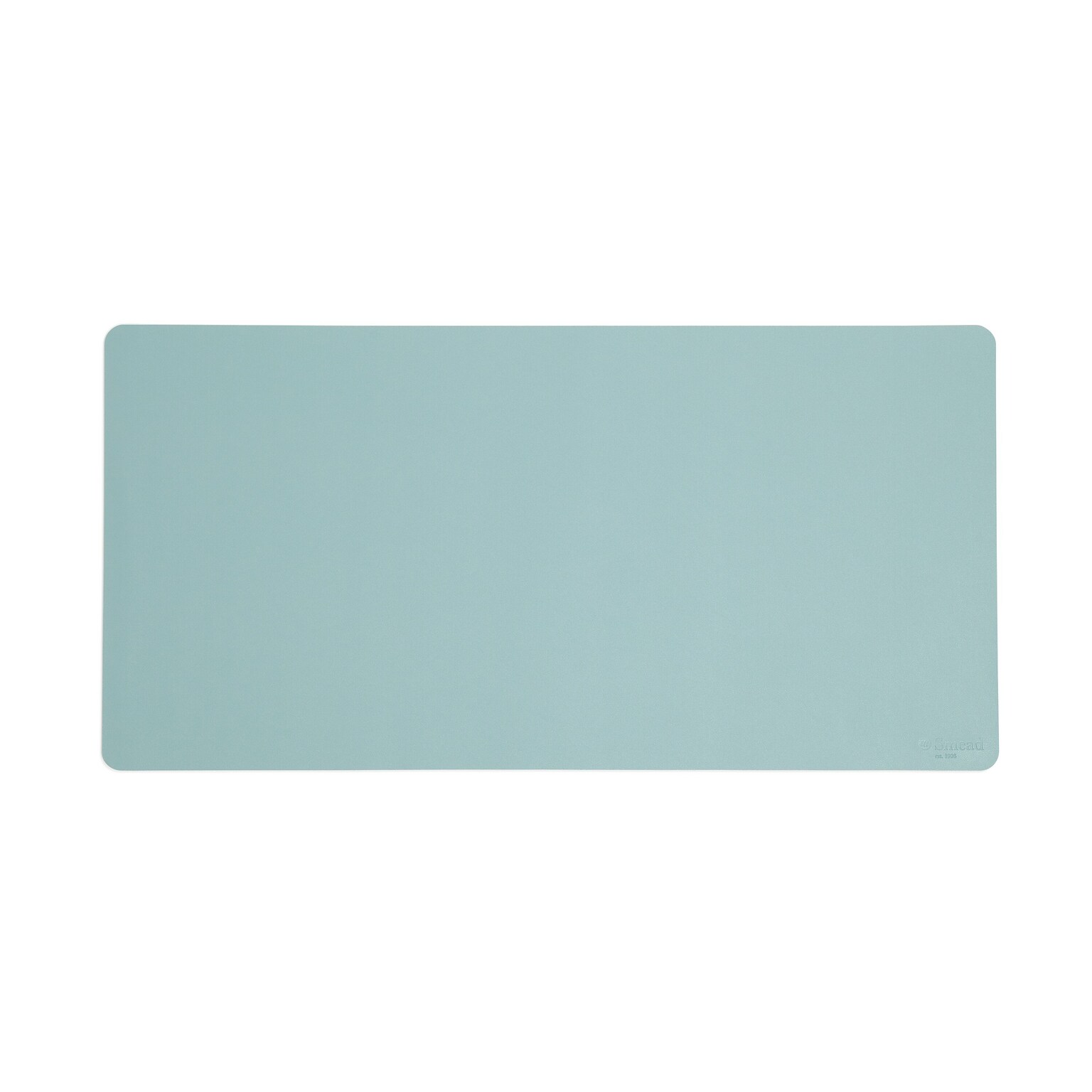Smead Medium Vegan Leather Anti-Slip Desk Pad, 31.5 x 15.7, Light Blue (SMD64835)