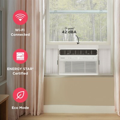 Frigidaire 115-Volt 8,000 BTU Inverter Smart Window- Mounted Air Conditioner with Remote, WiFi Enabled, White (FHWW085WE1)