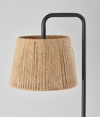 Simplee Adesso Tahoma 59"H Black Floor Lamp with Rope Shade (SL9501-01)