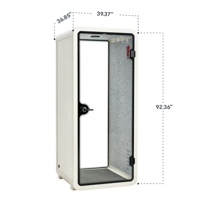 FlexiSpot WorkCube Series Sound Absorbing Privacy Booth, White (P1F-2W-KIT)