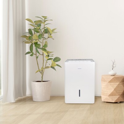 Keystone Energy Star 50-Pint Portable Dehumidifier with Drain Pump, 3-Speed, Covers up to 4,500 sq. ft., White (KYSTD50PAE)