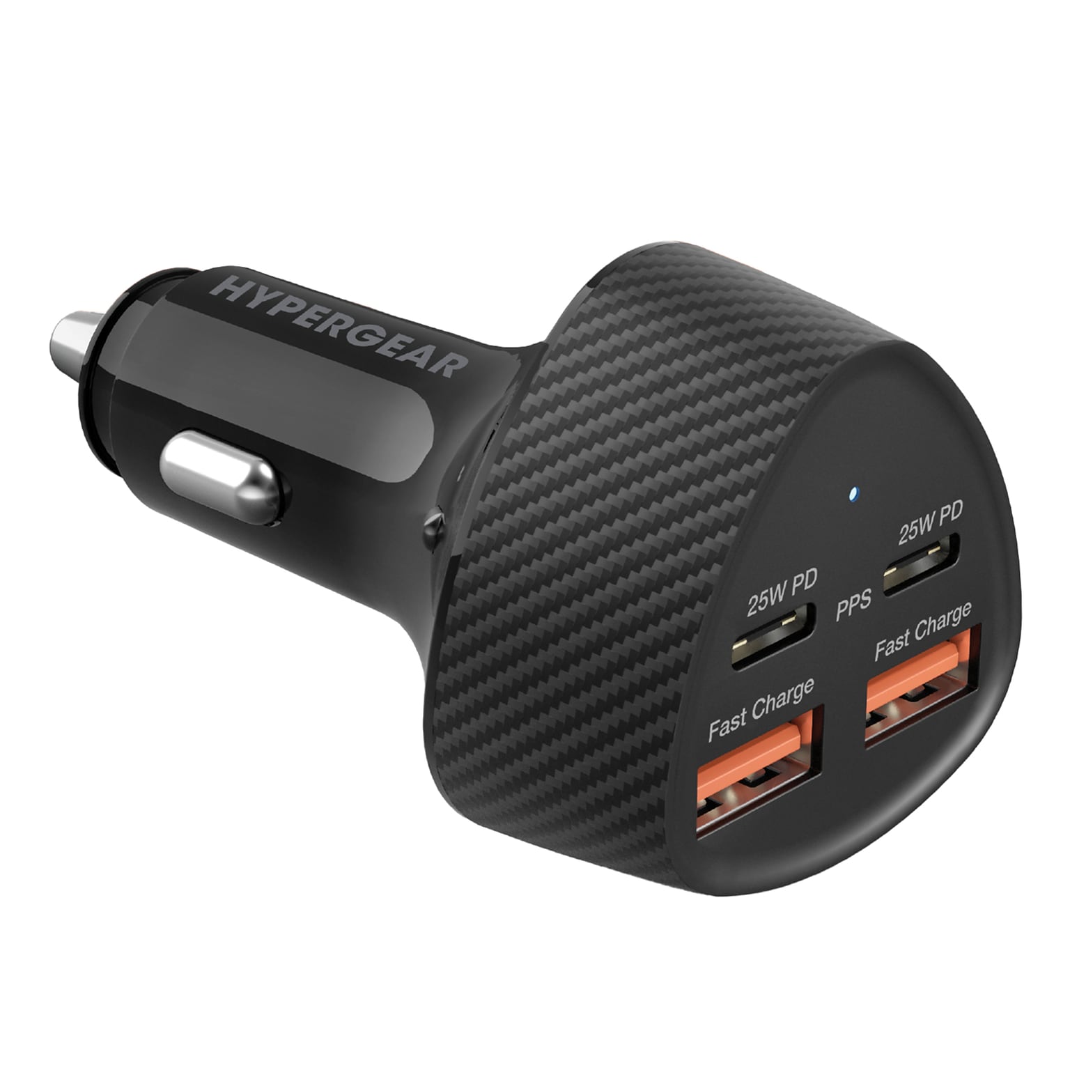 HyperGear SpeedBoost Quad PD Car Charger, 50W, Black (15785)