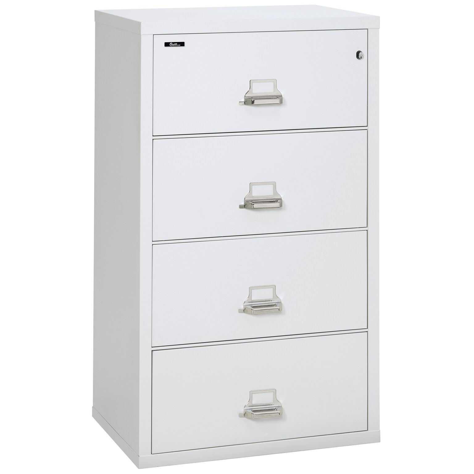 Quill Brand® 31 4-Drawer Fire Resistant Lateral File Cabinet with Lock, Letter/Legal, Artic White (Q431LATAW)