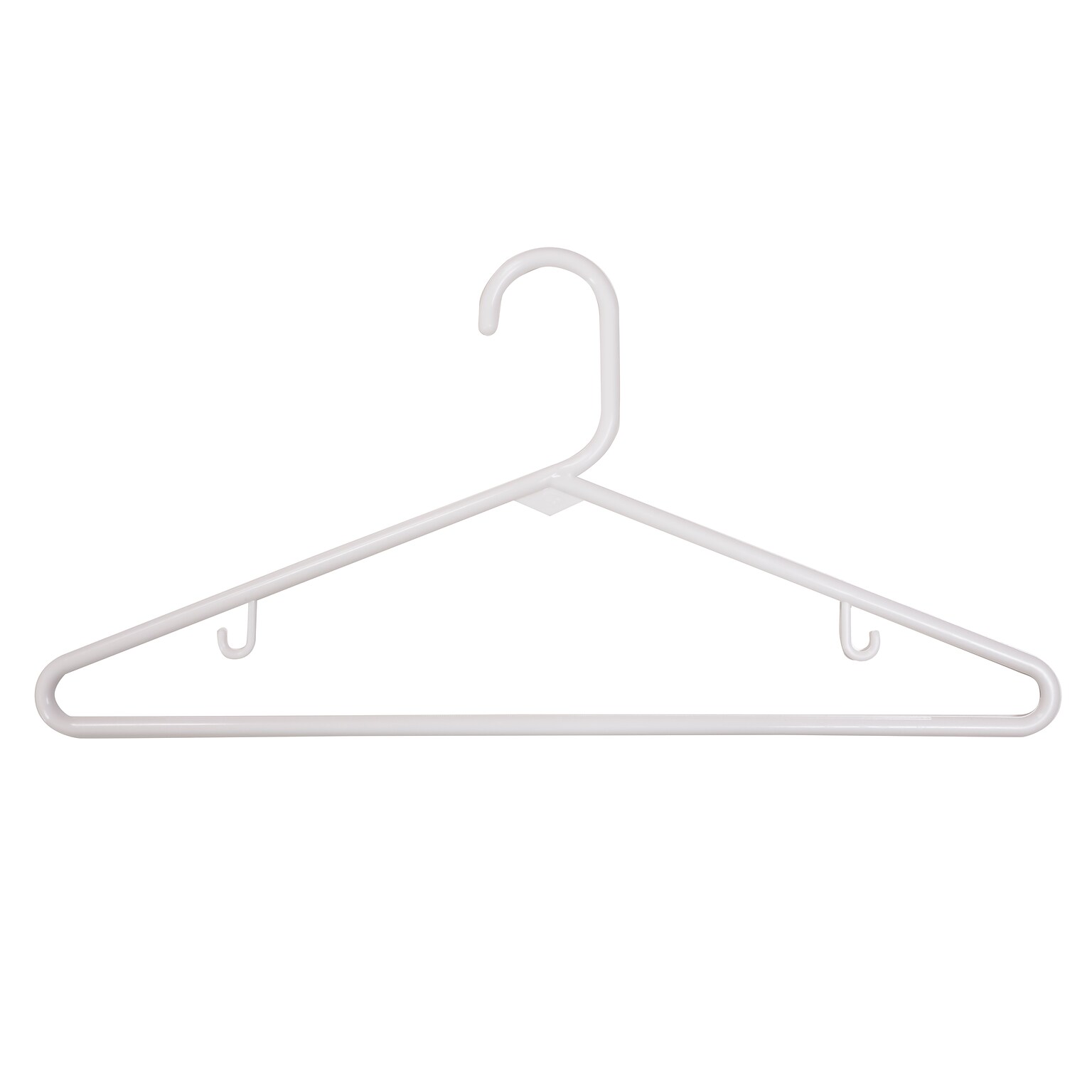 Nahanco Plastic Clothes Hangers, White, 24/Pack (TBWHU)