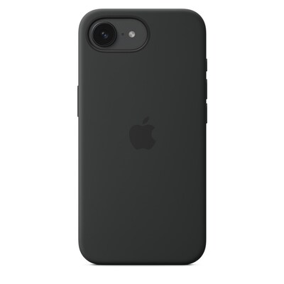 Apple Silicone Phone Case for iPhone 16e, Shock Absorbing, Black (MD3N4ZM/A)
