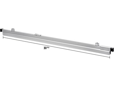 AdirOffice Hanging Clamp Document Holder, 30", Horizontal, Silver Aluminum, 12/Pack (ADI6036--2)