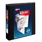 Avery Heavy Duty 1 1/2" 3-Ring View Binders, One Touch EZD Ring, Black (79-695)