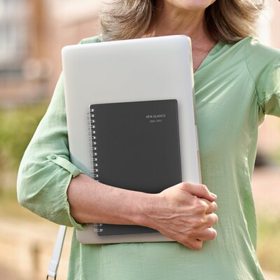 2026-2027 AT-A-GLANCE DayMinder 5" x 8" Academic Weekly & Monthly Planner, Plastic Cover, Charcoal (AYC200-45-27)