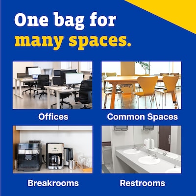 Glad ForceFlex Tall 13 Gallon Drawstring Kitchen Trash Bag, Grey, 100 Total Bags (70427)