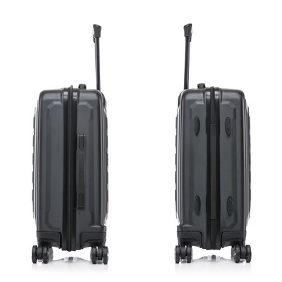 US Army FOX 20" Hardside Carry-On Suitcase, 4-Wheeled Spinner, TSA Checkpoint Friendly, Black (USLFOX00S-BLK)
