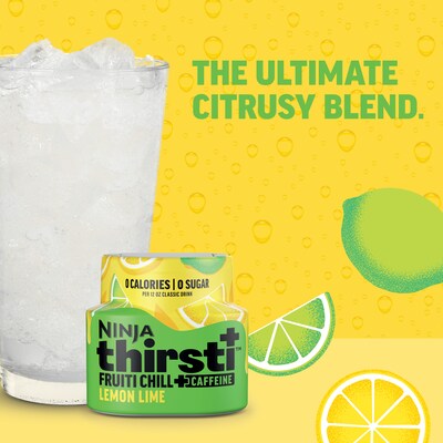 Ninja Thirsti FRUITI CHILL + CAFFEINE Sugar-Free Lemon Lime Flavored Water Drops Drink Mix (WCFLELIAM)