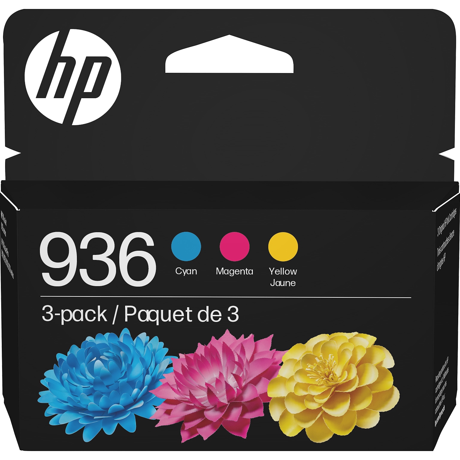 HP 936 Cyan/Magenta/Yellow Standard Yield Ink Cartridges, 3/Pack (6C3Z3LN)