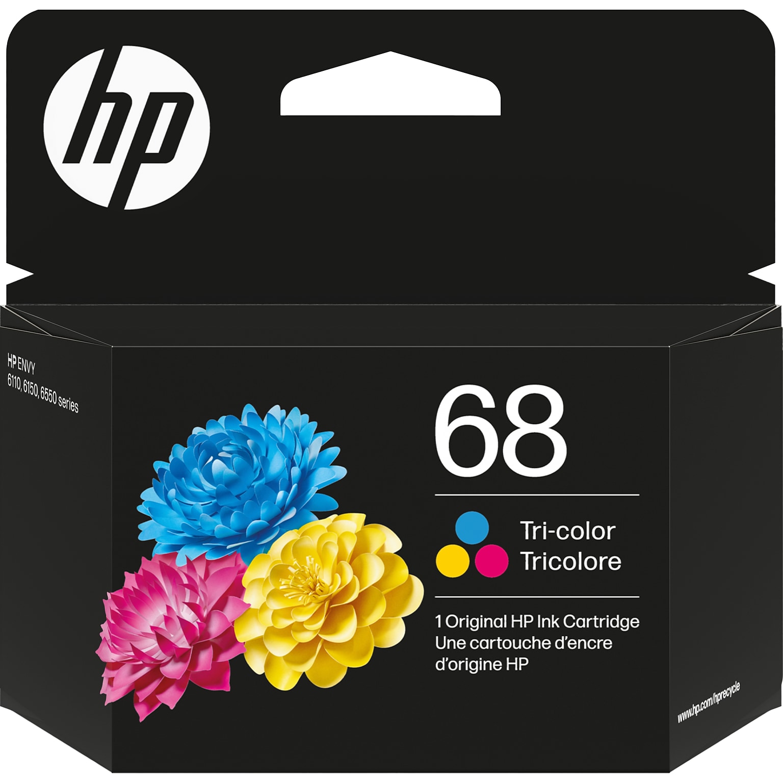 HP 68 Tri-color Standard Yield Ink Cartridge, Prints Up to 120 Pages (7FP20TN)