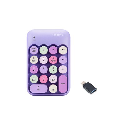 SaharaCase Retro Numeric Keypad Wireless Ergonomic Number Pad, Purple (KB46)