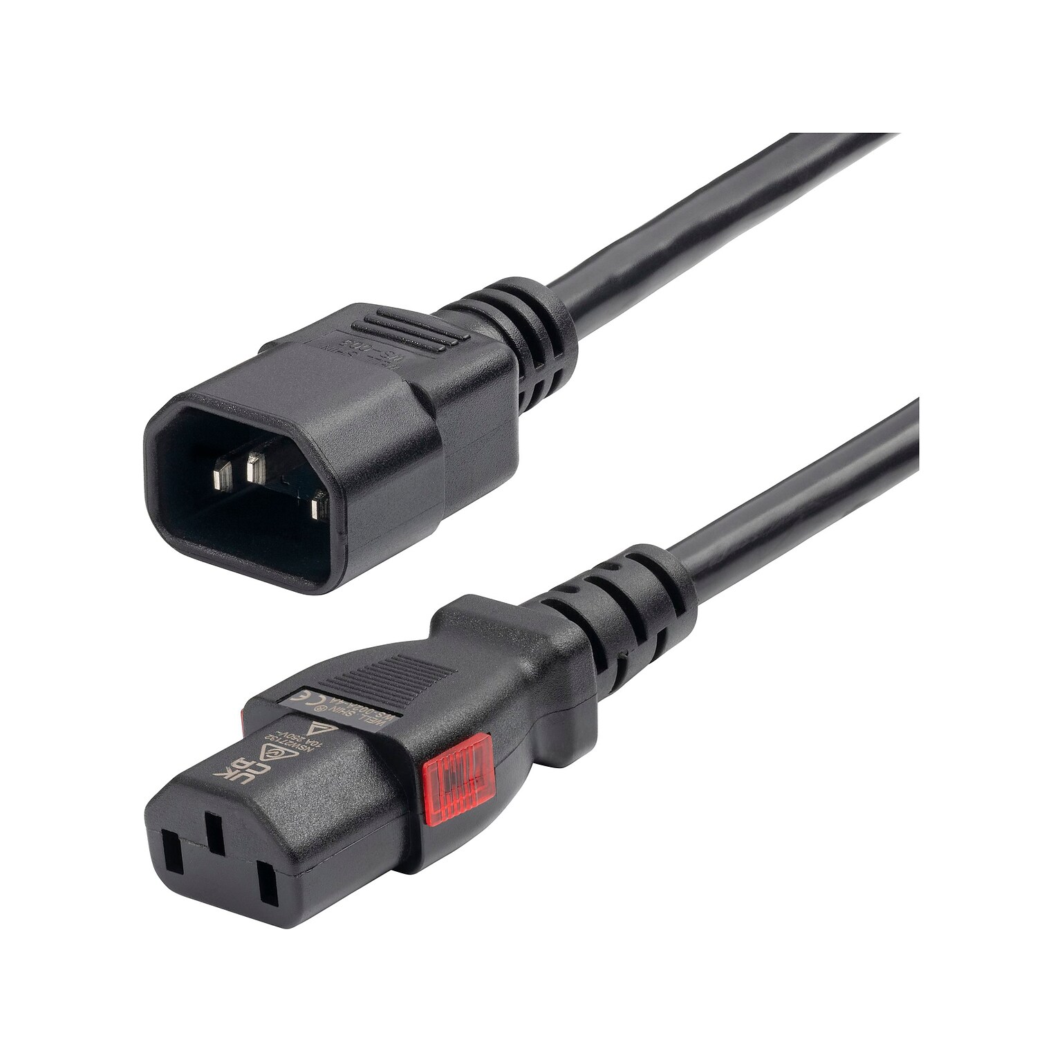StarTech 10 C14 to Locking C13 Power Cable, Male to Female, Black (87L3-8A00-POWER-CORD)