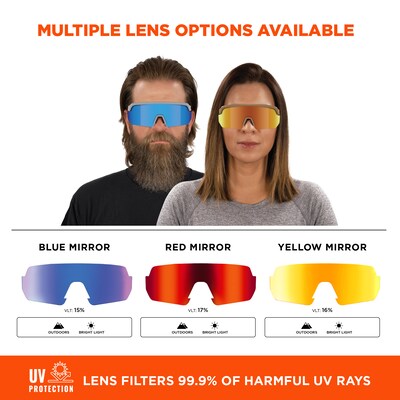 Ergodyne Skullerz AEGIR-HCMI Safety Glasses, Yellow Lens (55212)