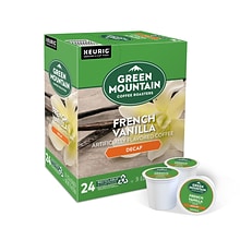 Green Mountain French Vanilla Decaf Coffee, Keurig® K-Cup® Pods, Light Roast, 24/Box (7732)