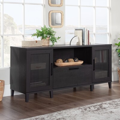 Sauder Tiffin Line 30"H Storage Credenza with 3 Shelves, Raven Oak (433265)