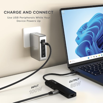 Satechi 7-in-1 USB-C Slim Multiport Universal Docking Station, Black (ST-P7SK)