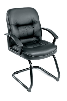 Boss Leather Guest Chair, Black (B7309)