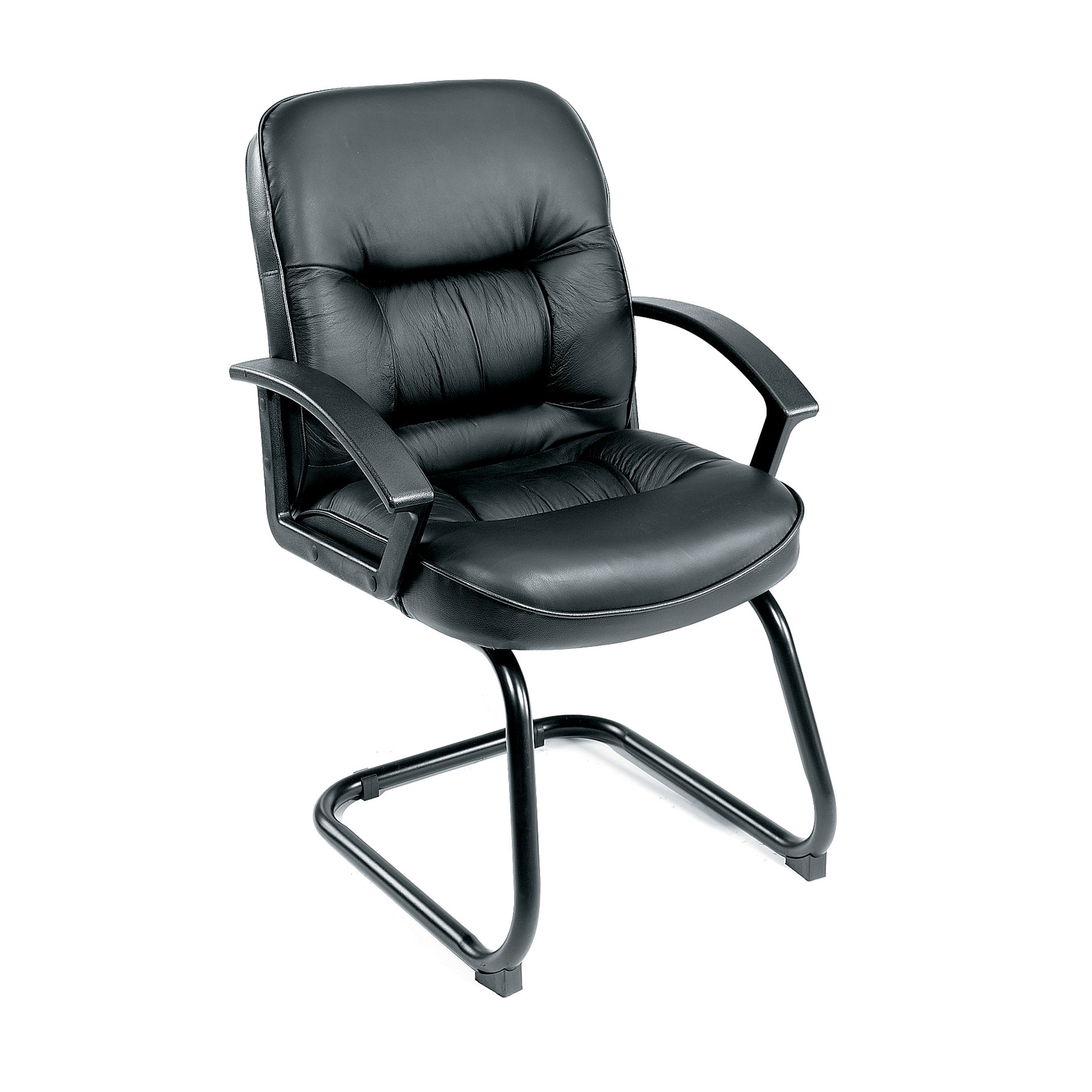 Boss Leather Guest Chair, Black (B7309)